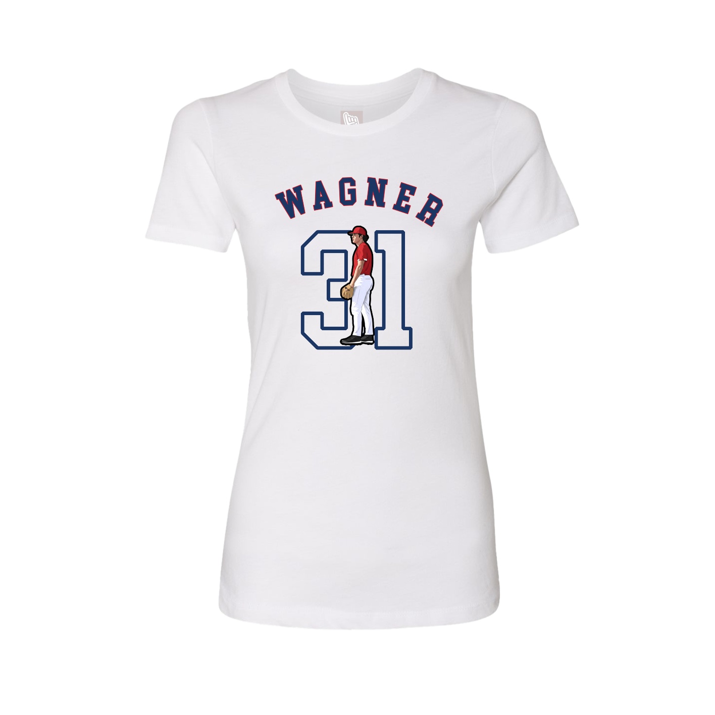 Fitted Women's Tee — Shirsey Arch in White