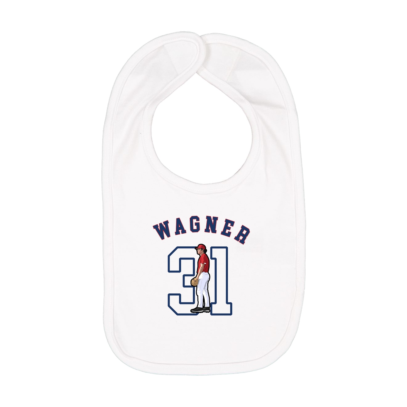 Infant Bib — Shirsey Arch in White