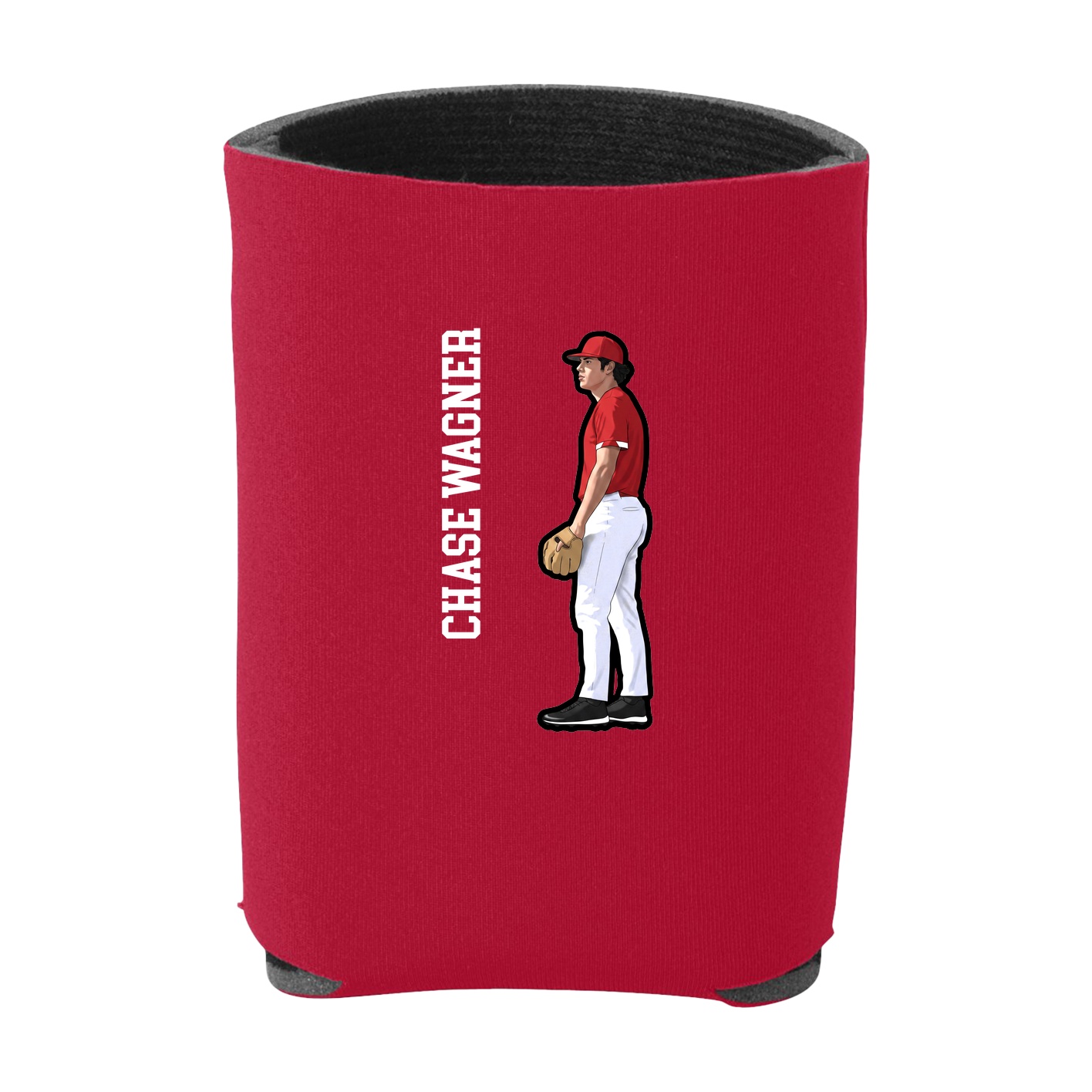 Can Holder — Name Vertical in Red