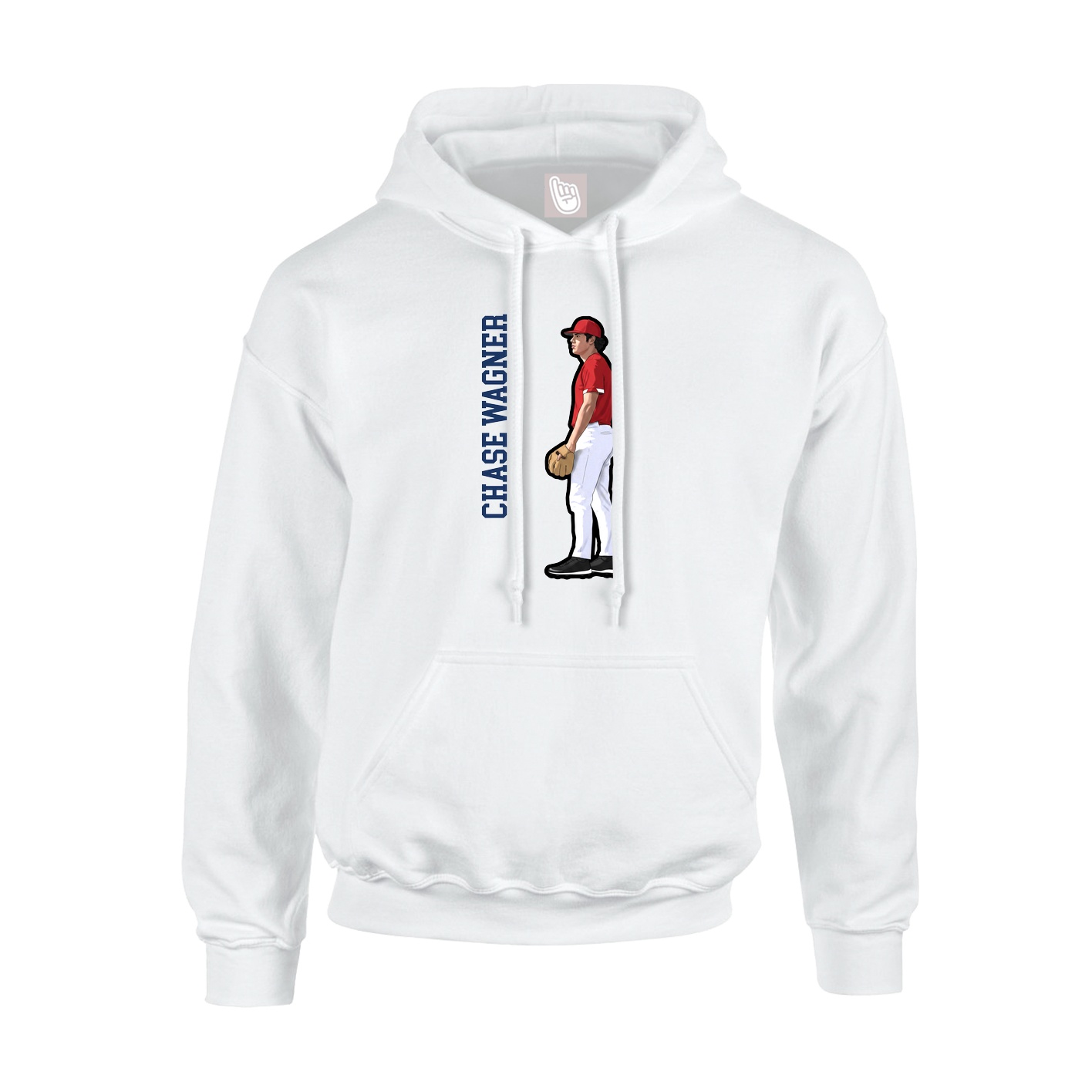 Hoodie — Name Vertical in White