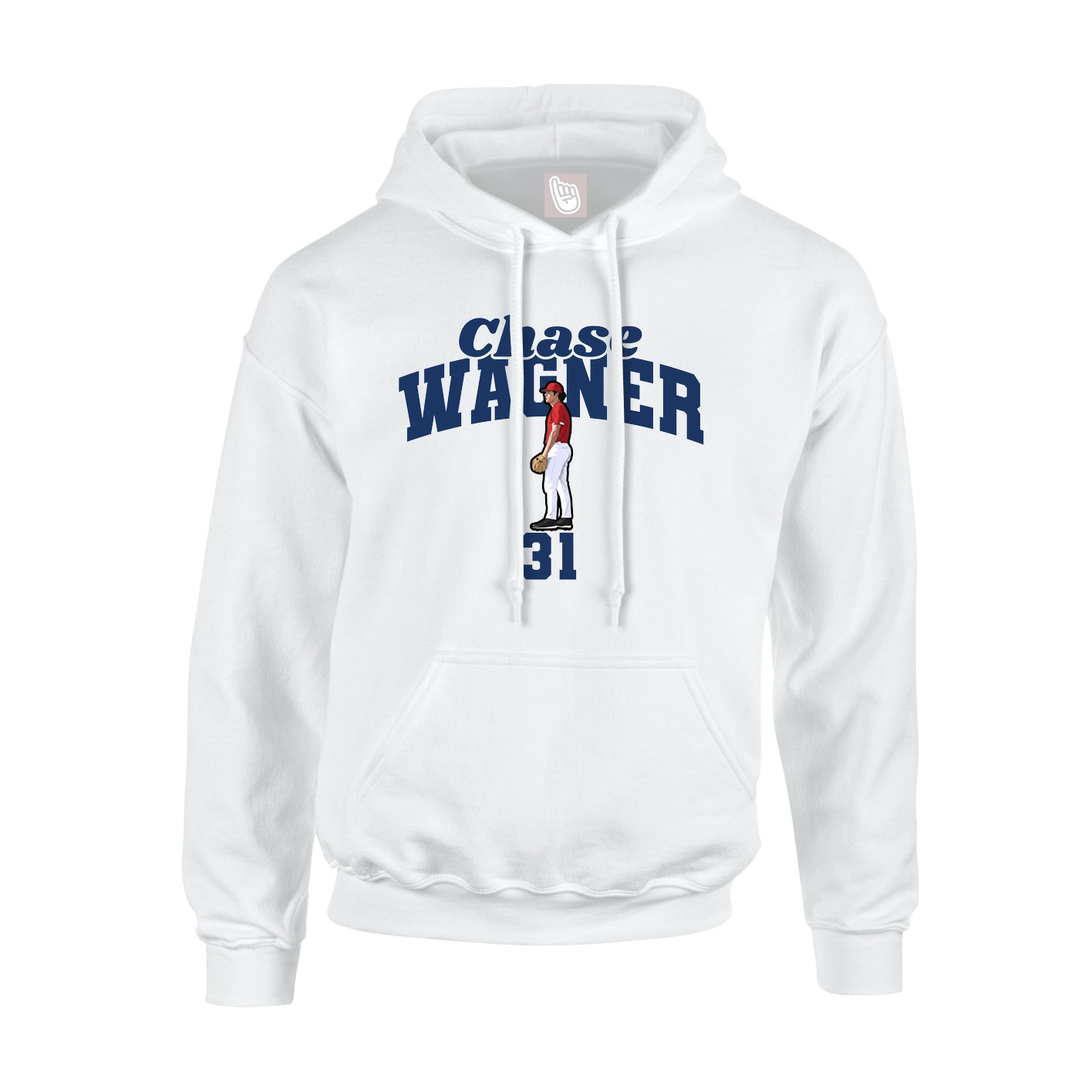 Hoodie — Signature Arch in White