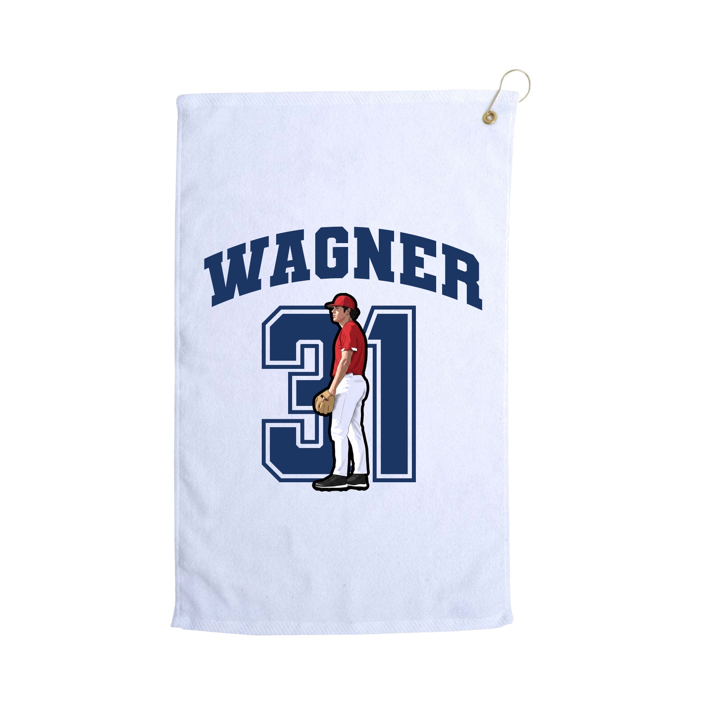 Golf Towel — Number in White