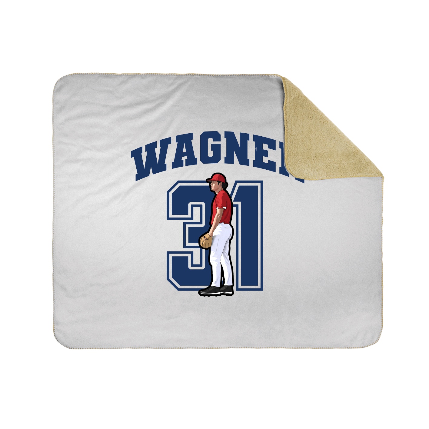 Throw Blanket — Number in White