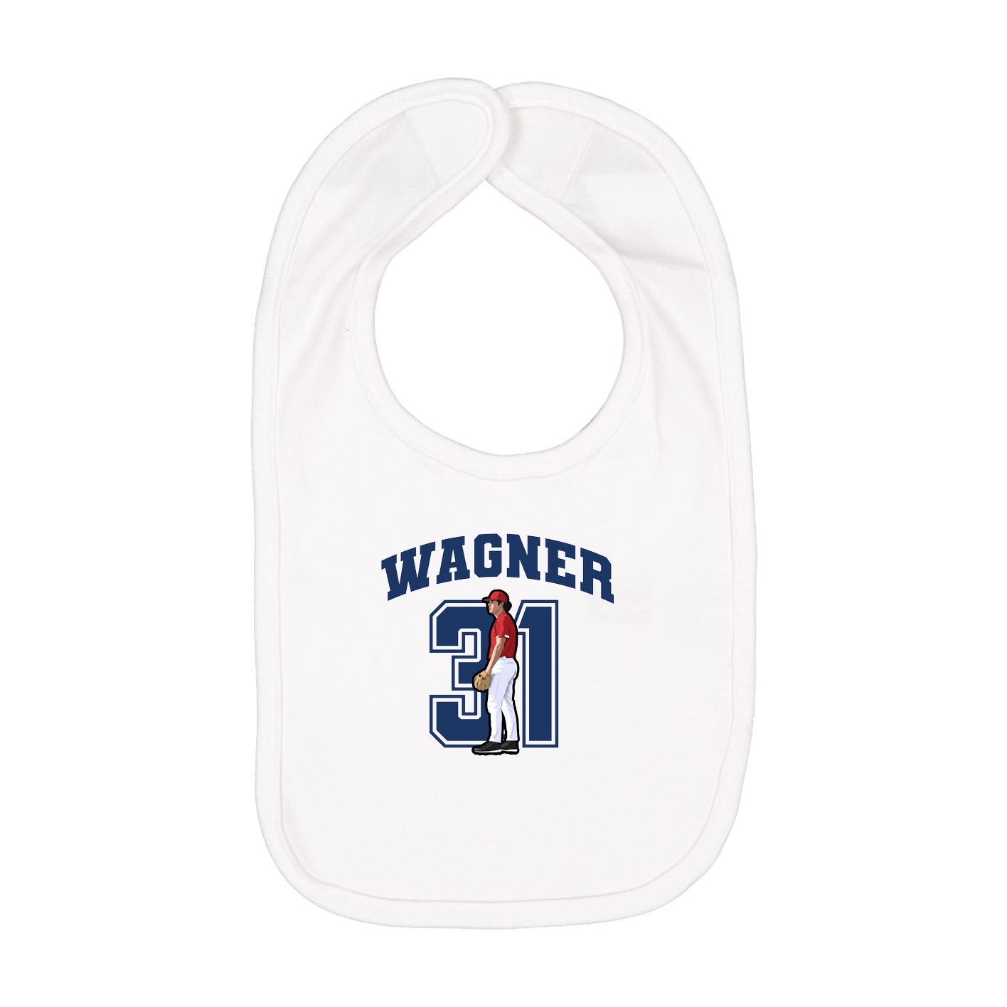 Infant Bib — Number in White