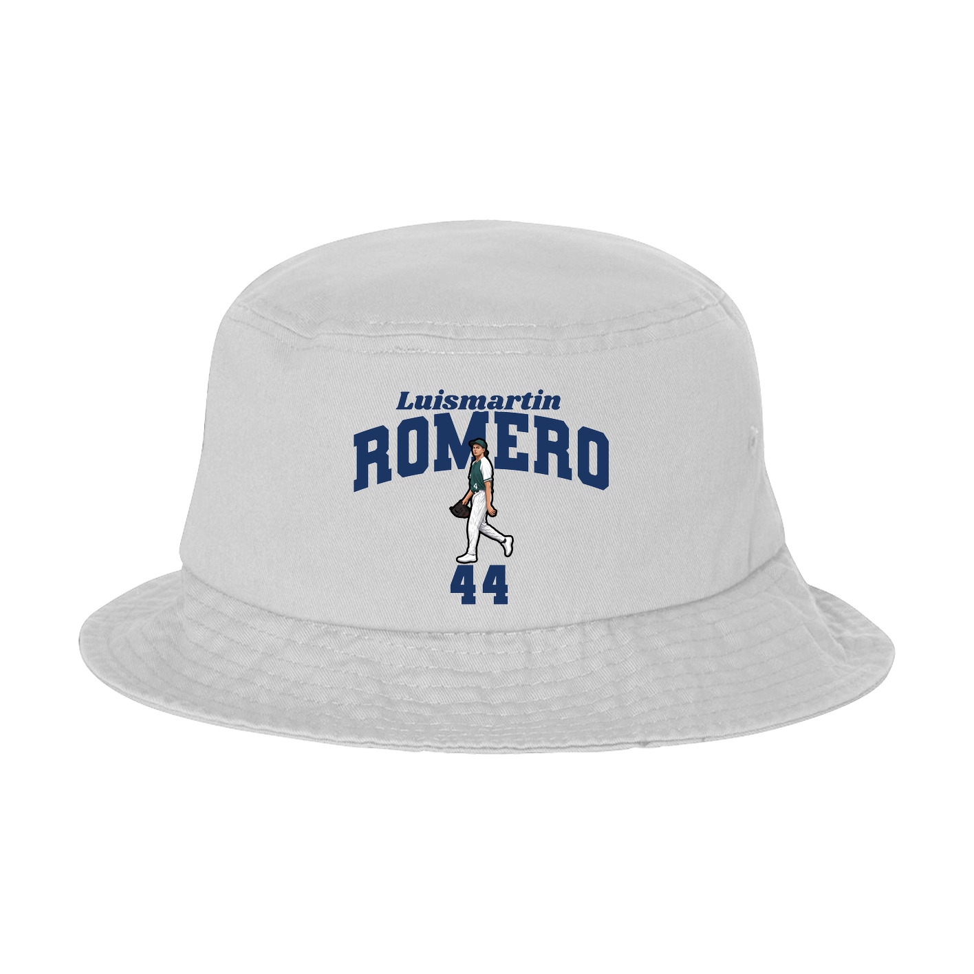 Bucket Cap — Signature Arch in White