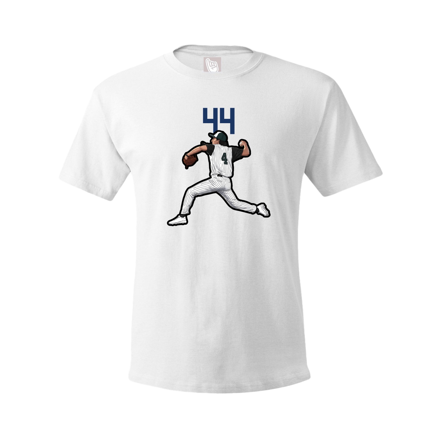 Youth Tee — Number Top in White
