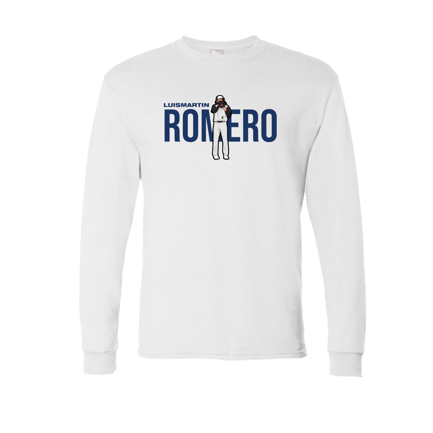 Long Sleeve Tee — Player Name in White
