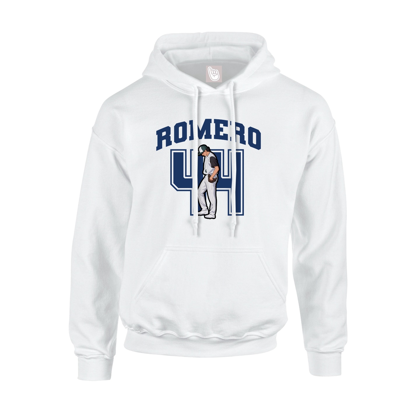 Youth Hoodie — Number in White