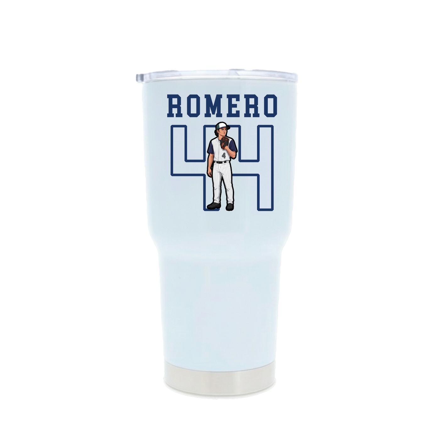 30oz Stainless Steel Tumbler — Shirsey in White