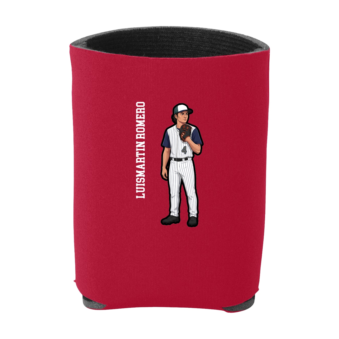 Can Holder — Name Vertical in Red