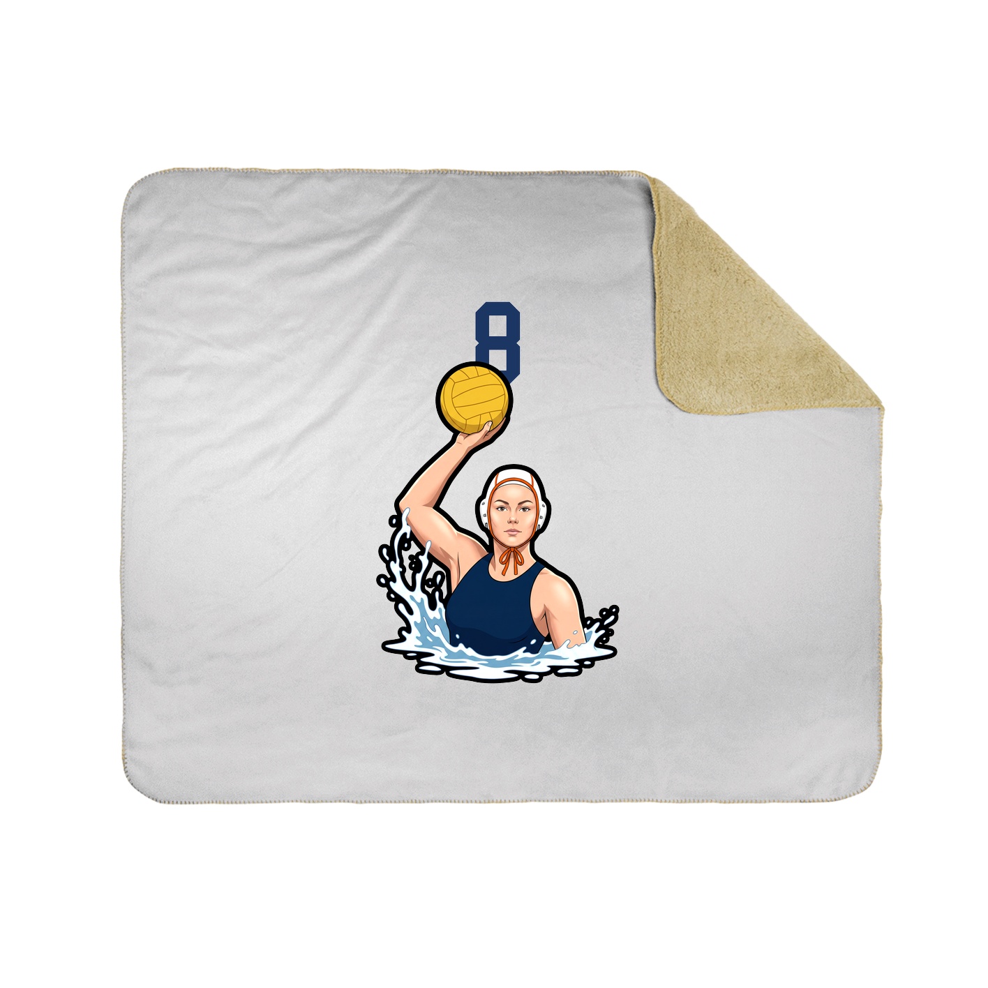 Throw Blanket — Number Top in White
