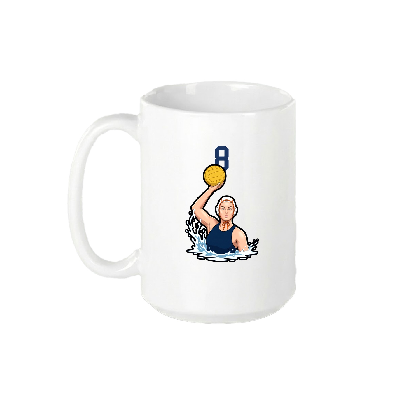 15oz Coffee Mug — Number Top in White