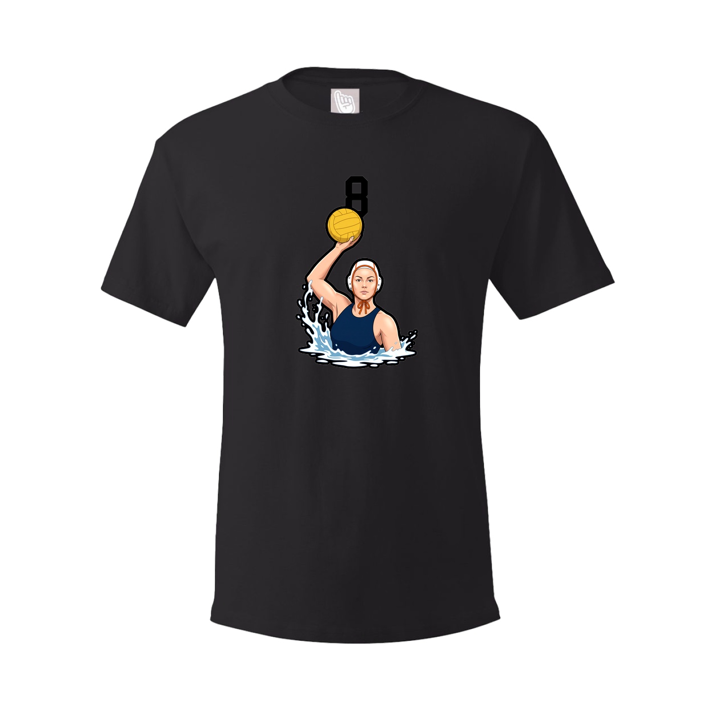 Youth Tee — Number Top in Black