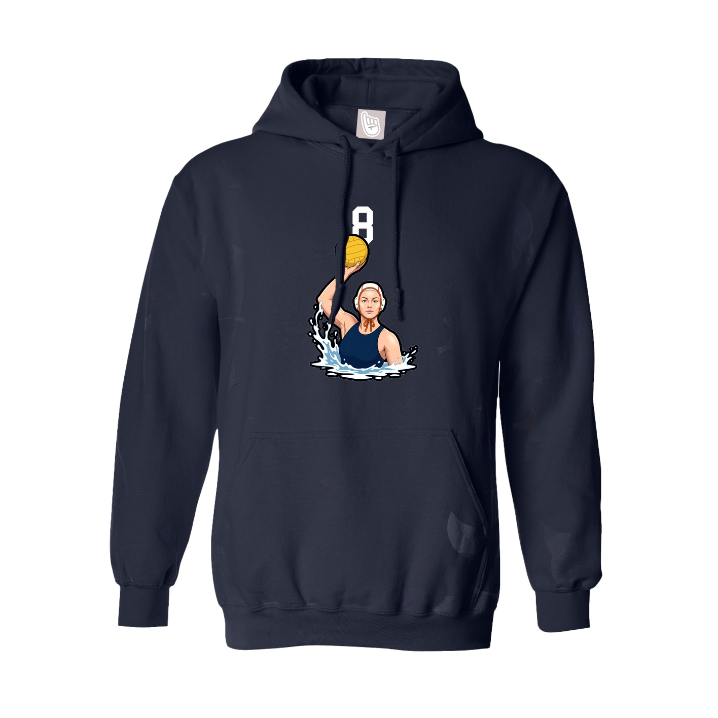 Hoodie — Number Top in Navy