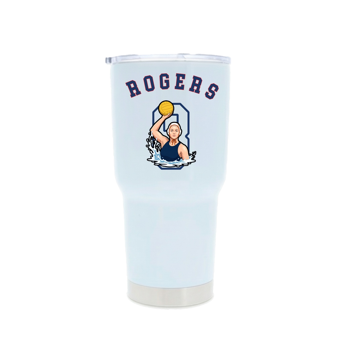30oz Stainless Steel Tumbler — Shirsey Arch in White