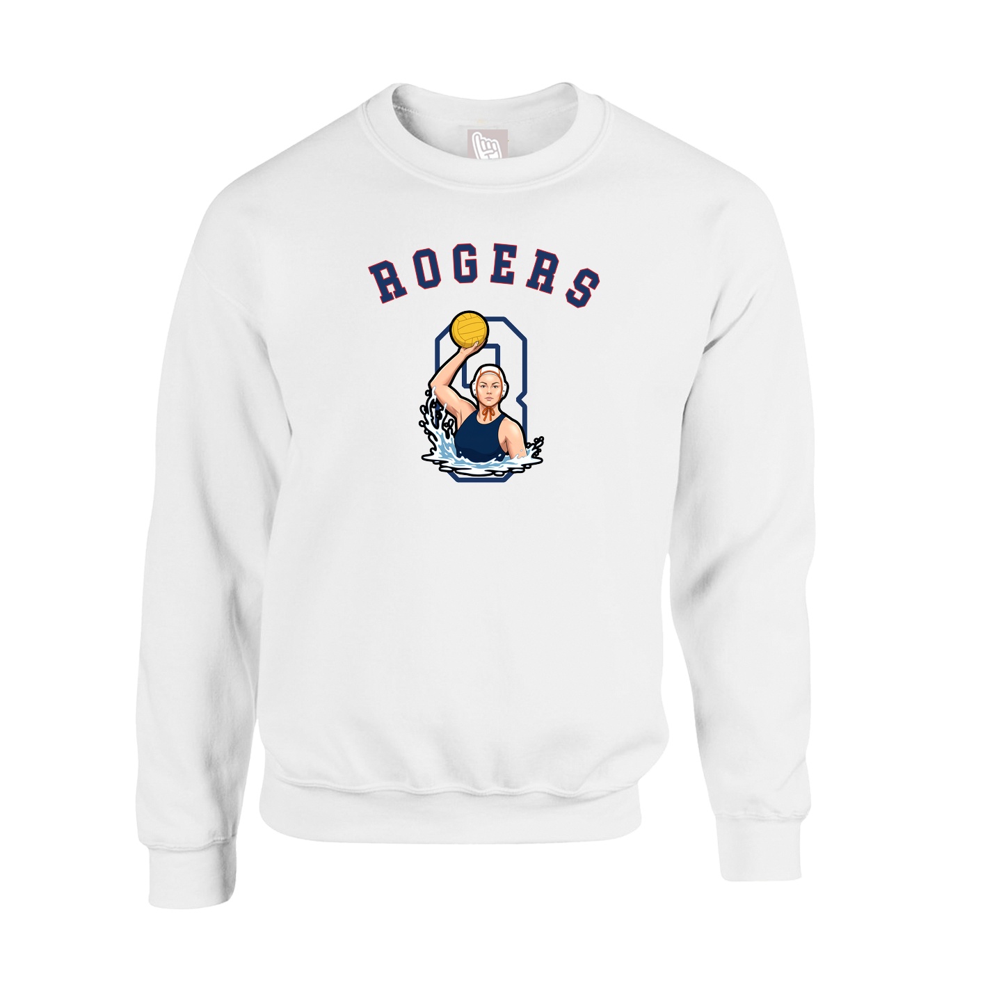 Fleece Crew — Shirsey Arch in White