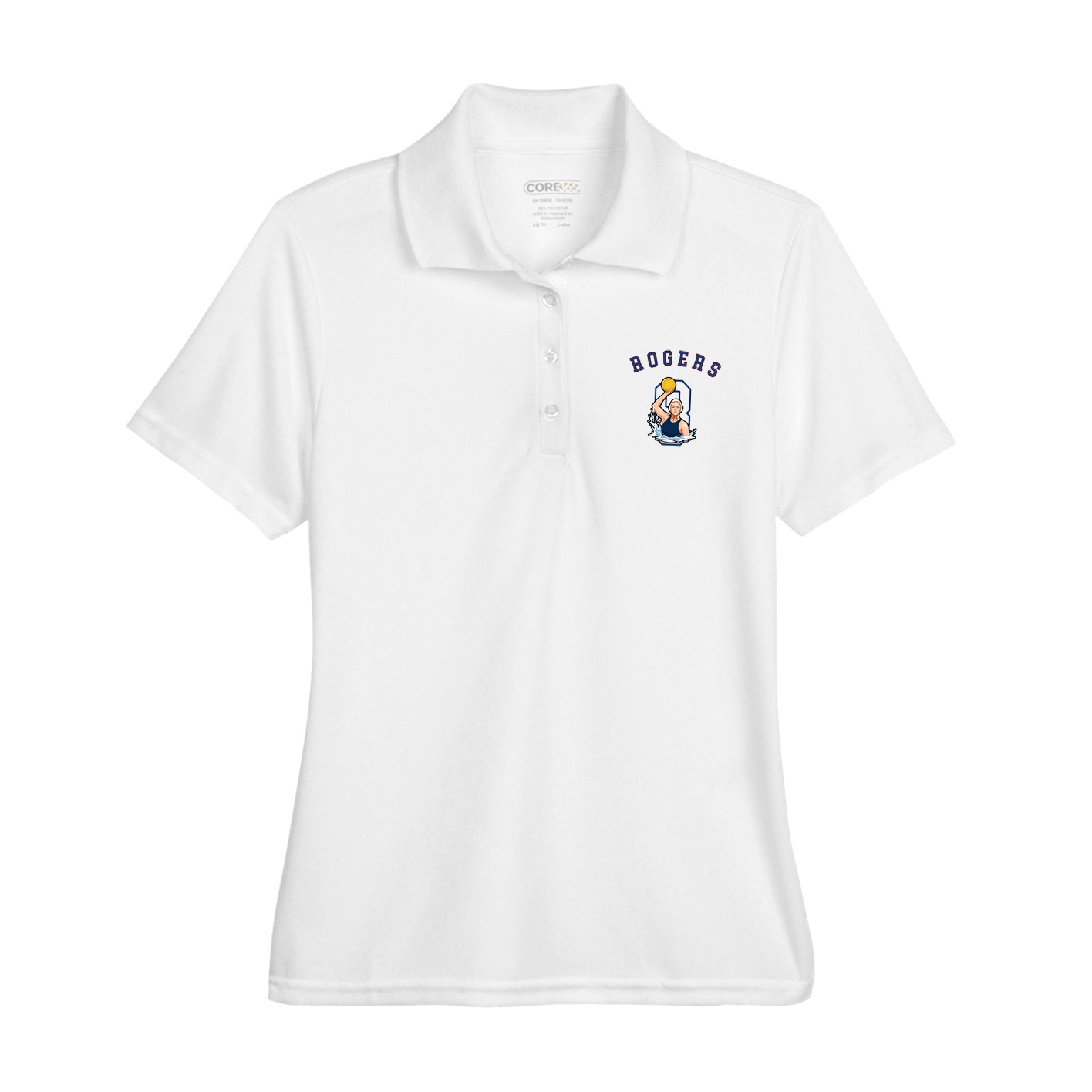 Womens Performance Polo — Shirsey Arch in White