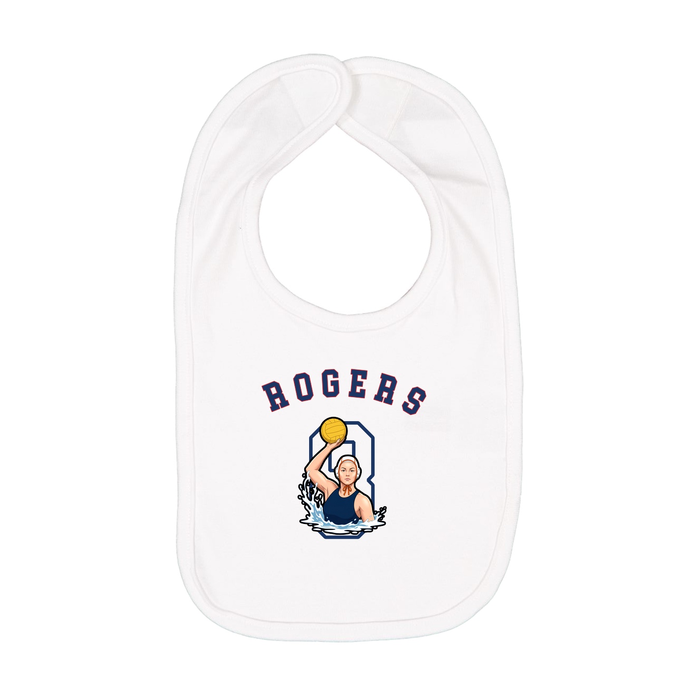 Infant Bib — Shirsey Arch in White