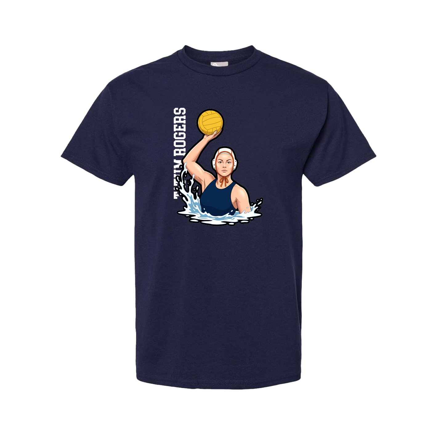 Tee — Name Vertical in Navy