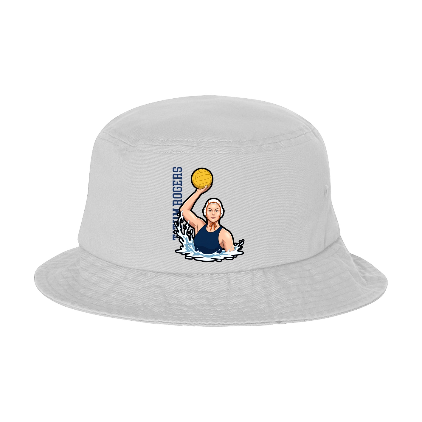 Bucket Cap — Name Vertical in White