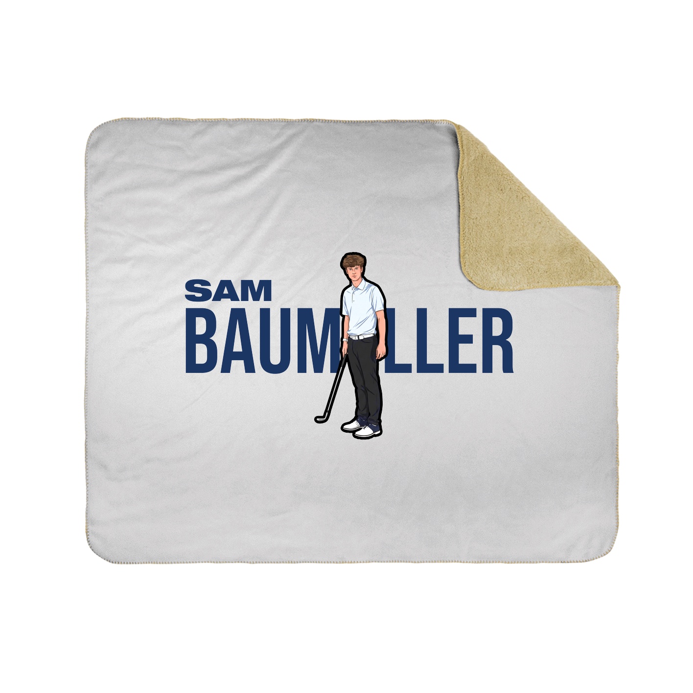 Throw Blanket — Player Name in White
