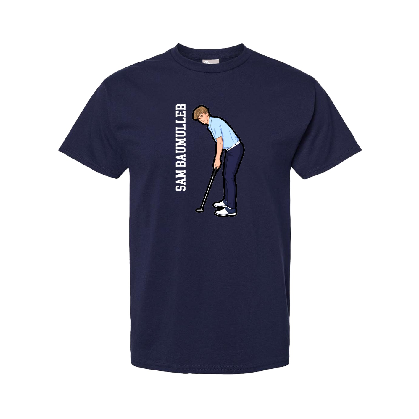 Tee — Name Vertical in Navy
