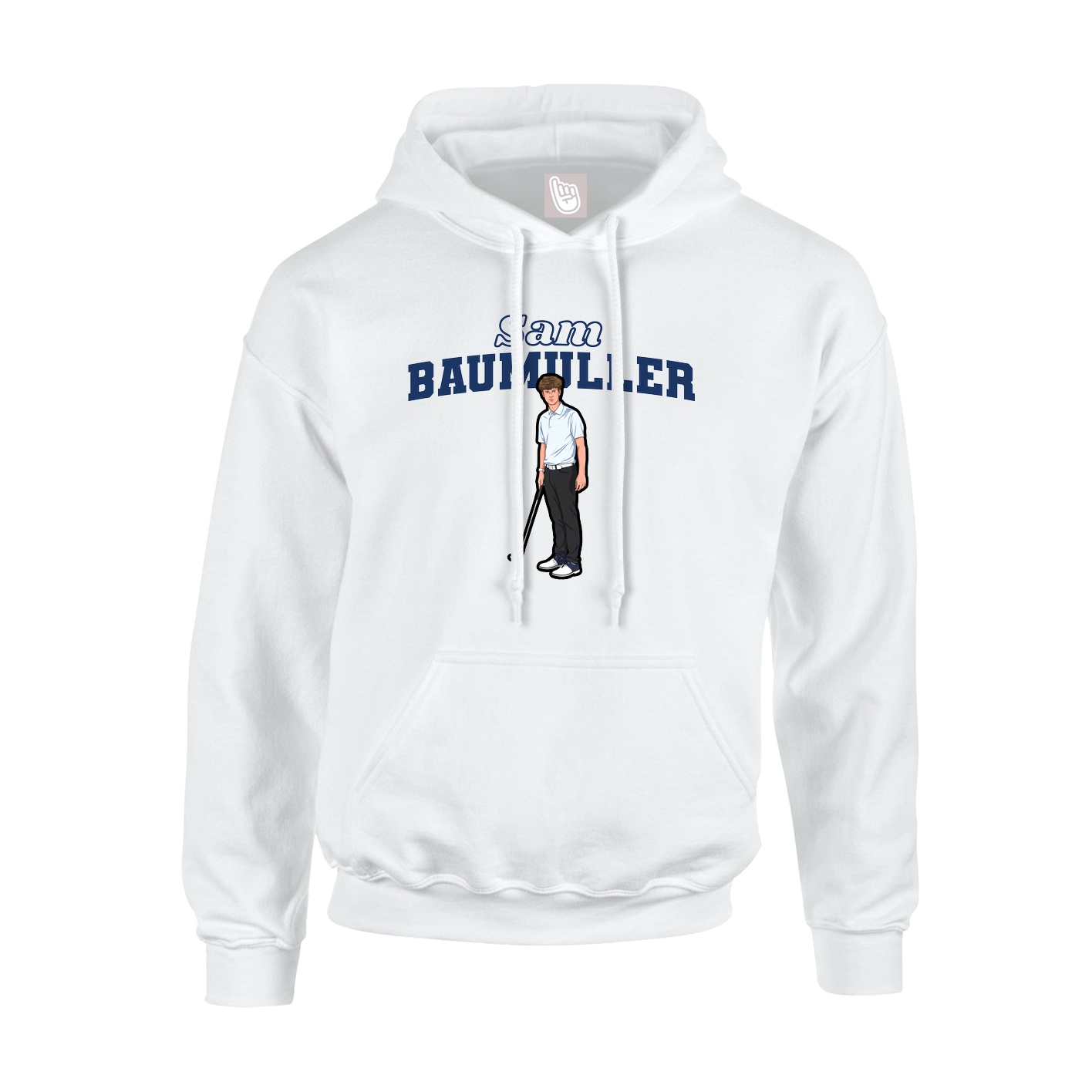 Hoodie — Name Arch in White