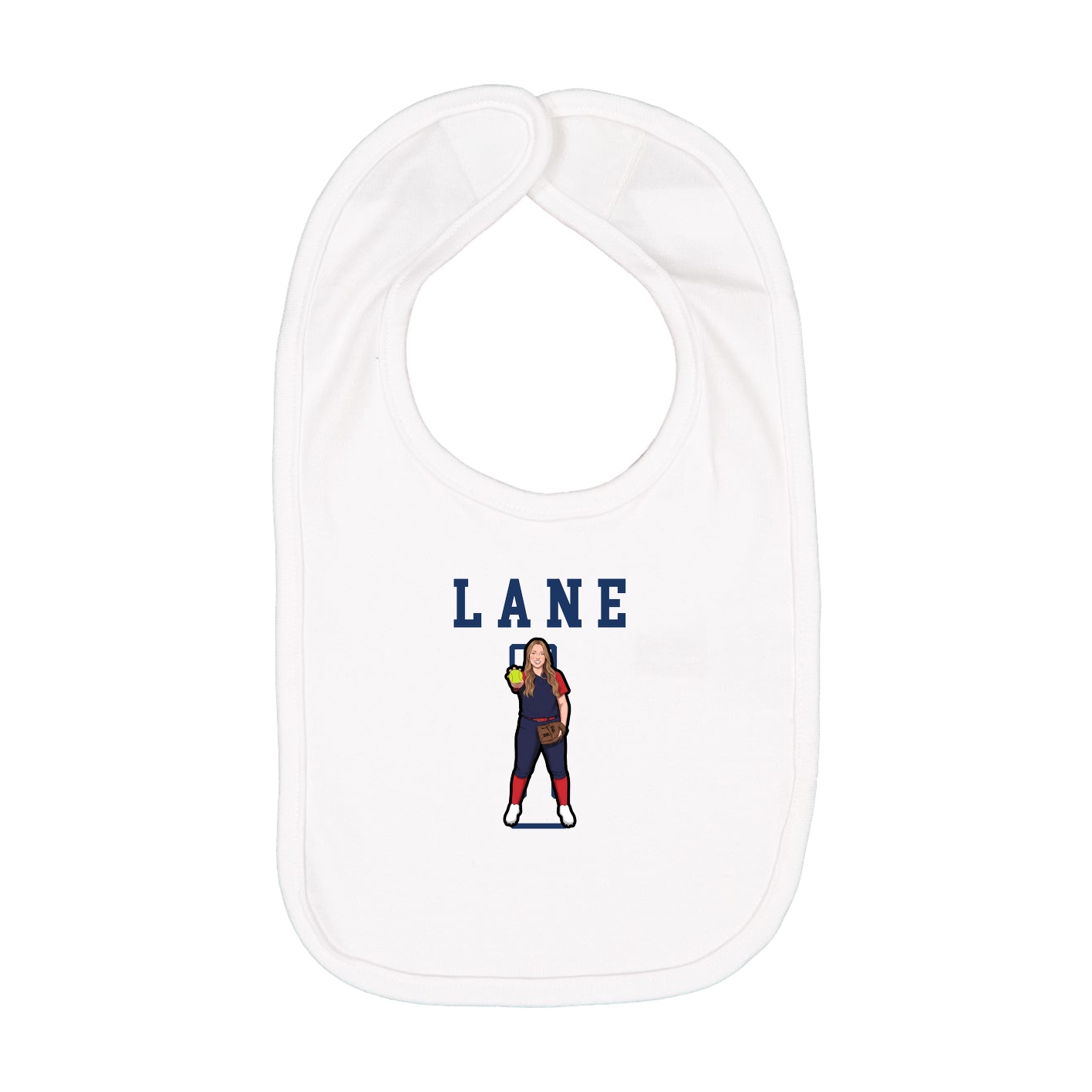 Infant Bib — Shirsey in White