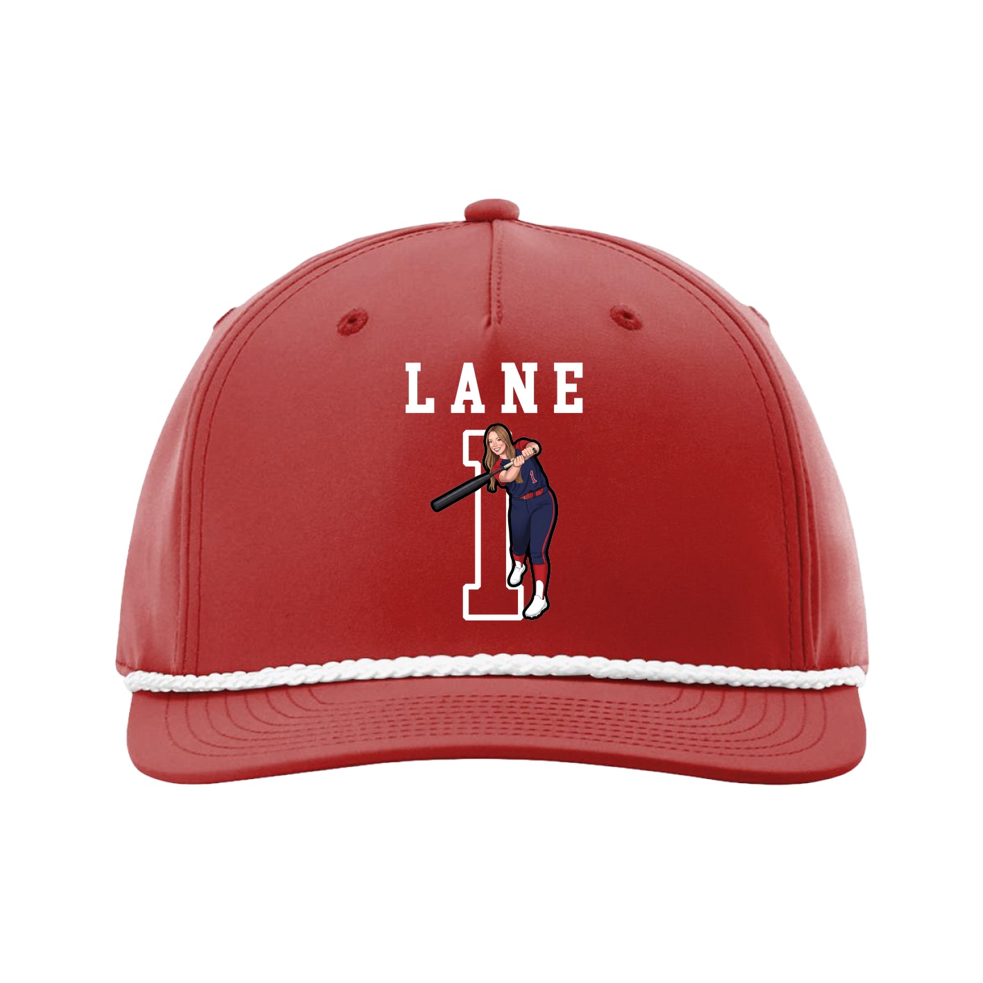 Five-Panel Classic Rope Cap — Shirsey in Red