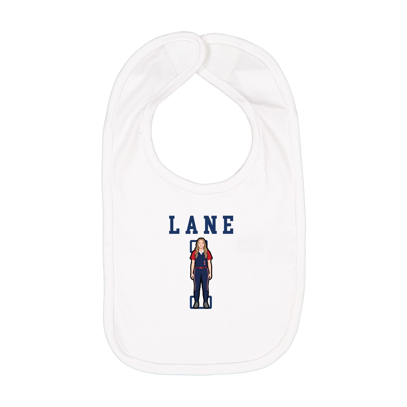 Infant Bib — Shirsey in White