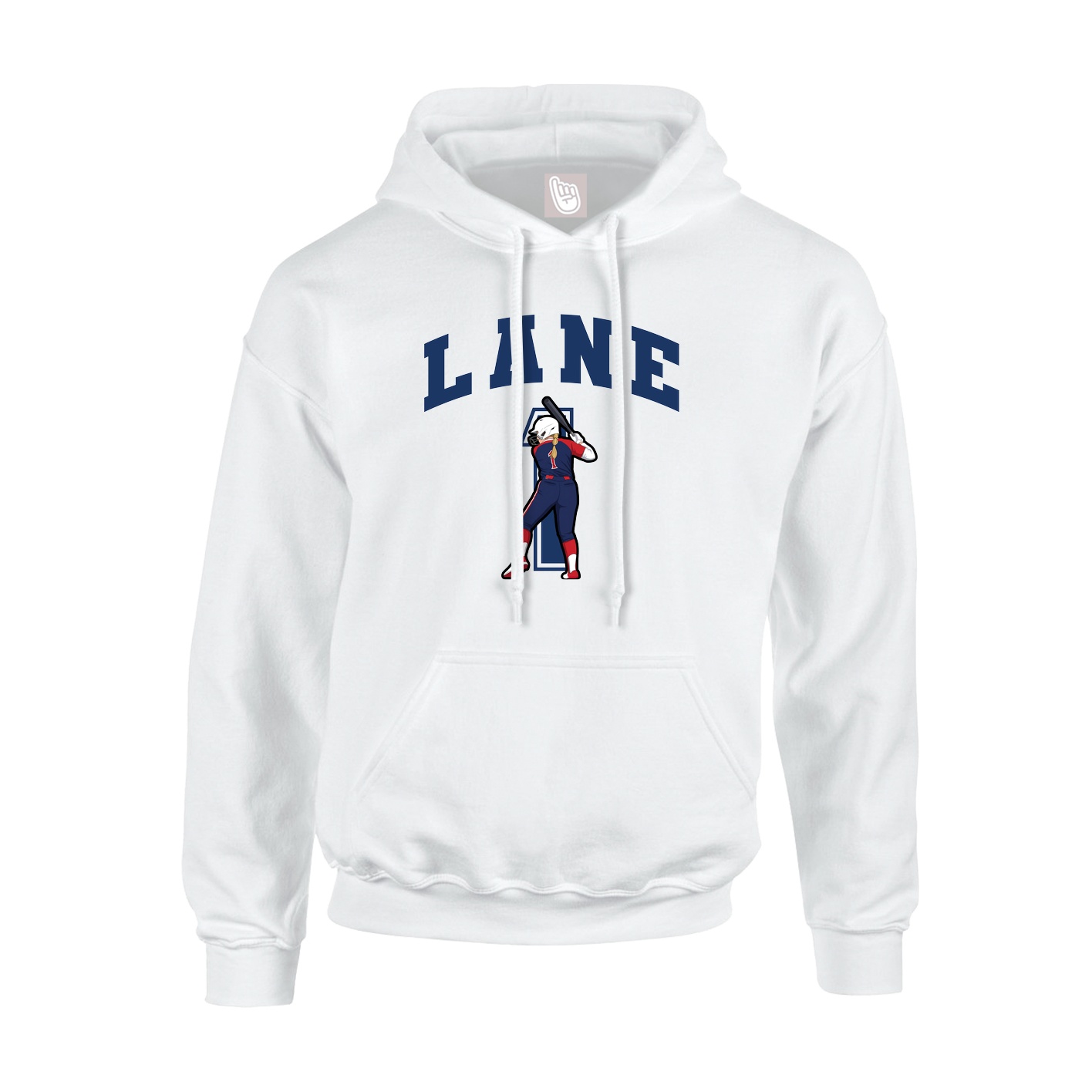 Hoodie — Number in White