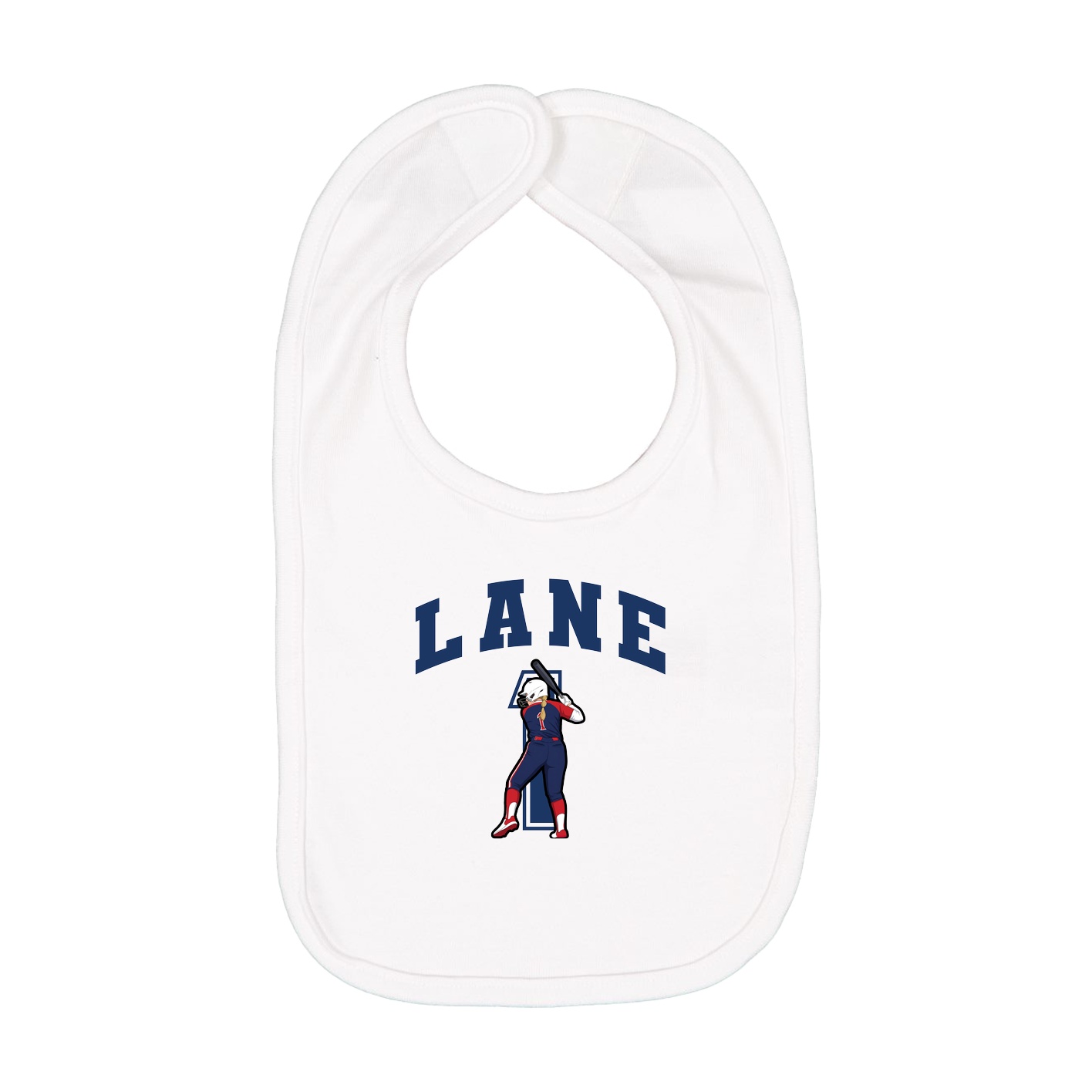 Infant Bib — Number in White