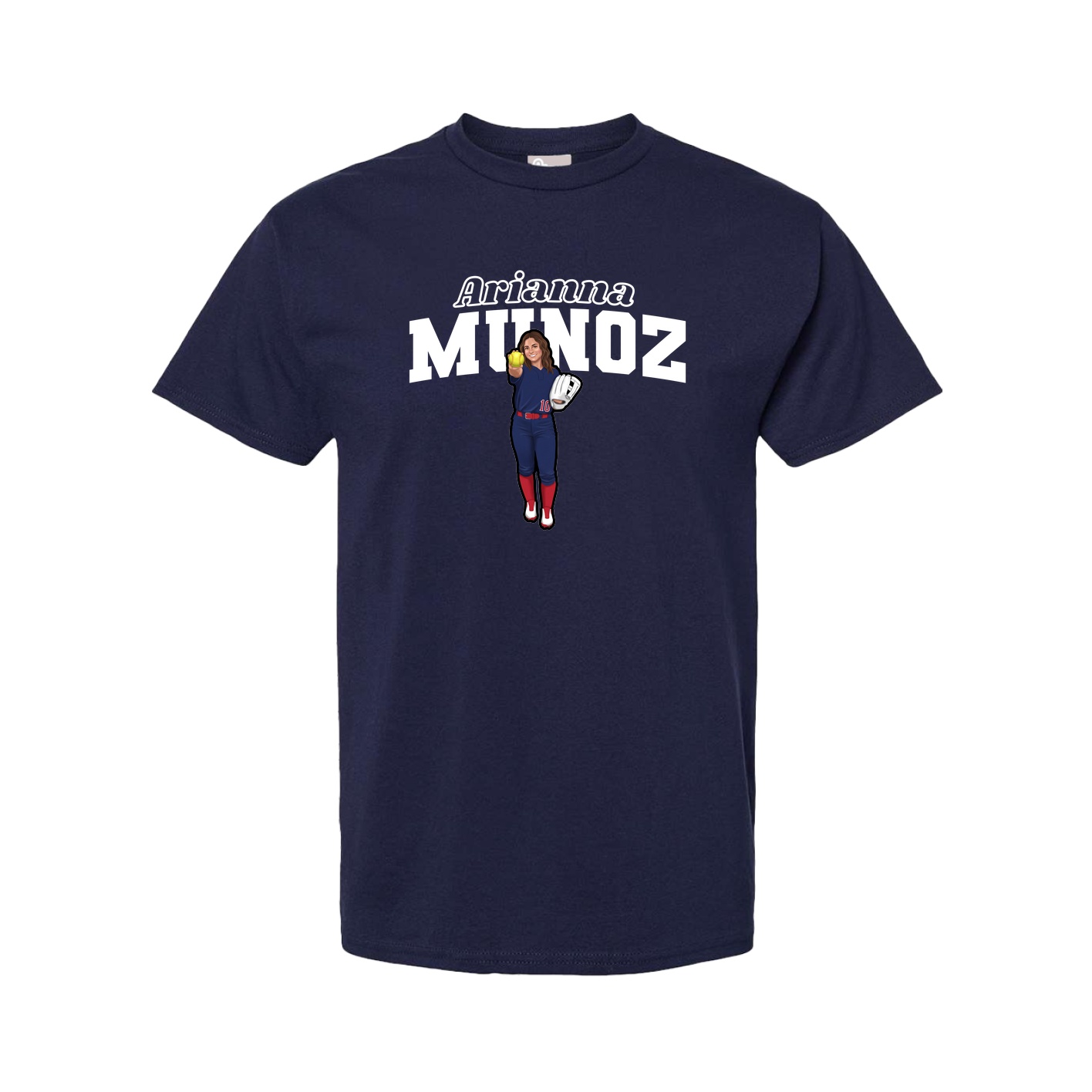 Youth Tee — Name Arch in Navy