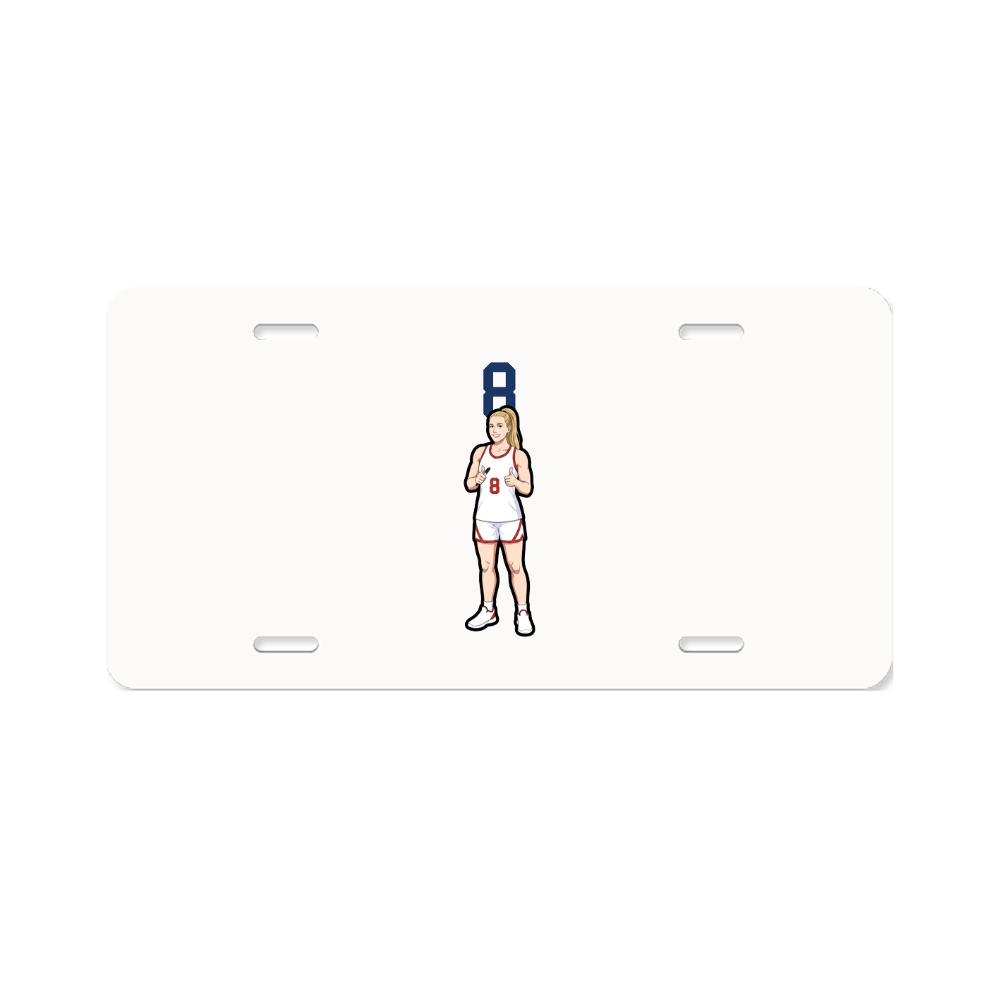 License Plate — Number Top in Classic