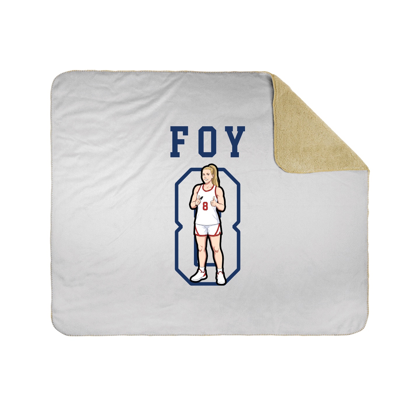 Throw Blanket — Shirsey in White