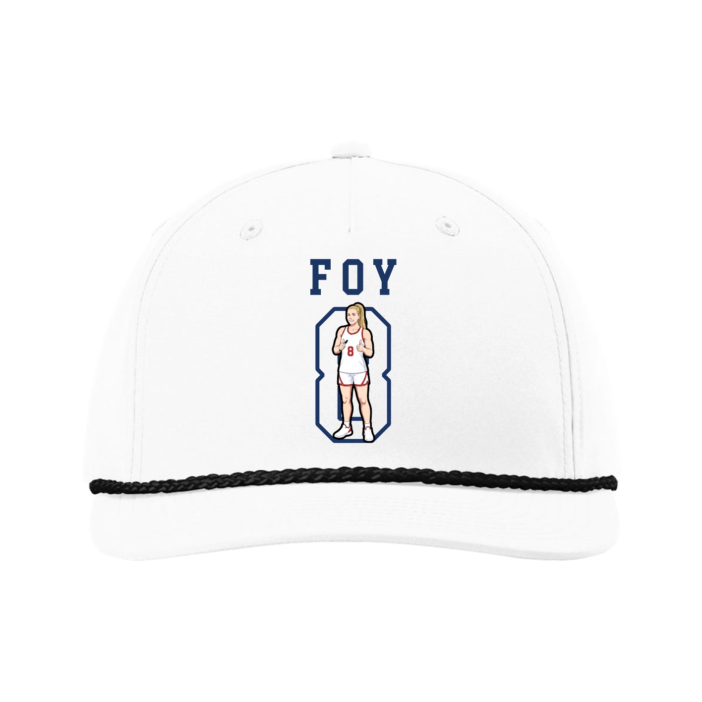 Five-Panel Classic Rope Cap — Shirsey in White