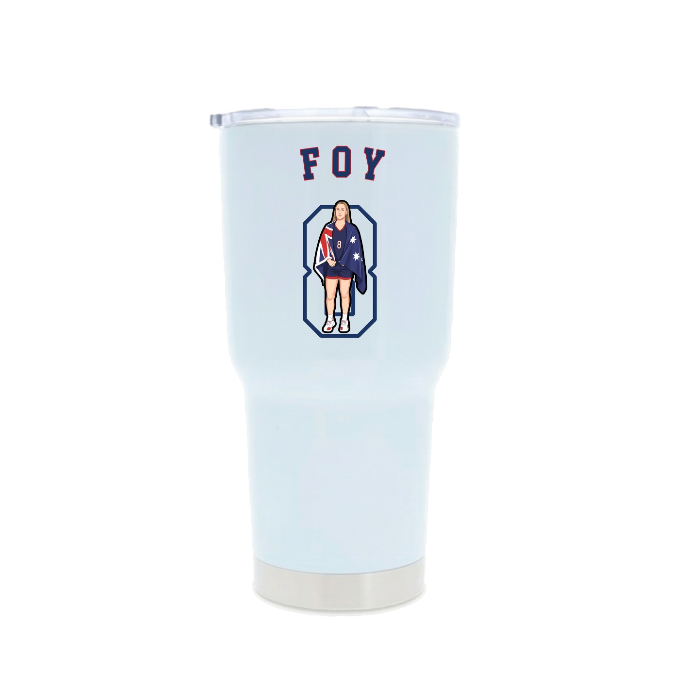 30oz Stainless Steel Tumbler — Shirsey Arch in White