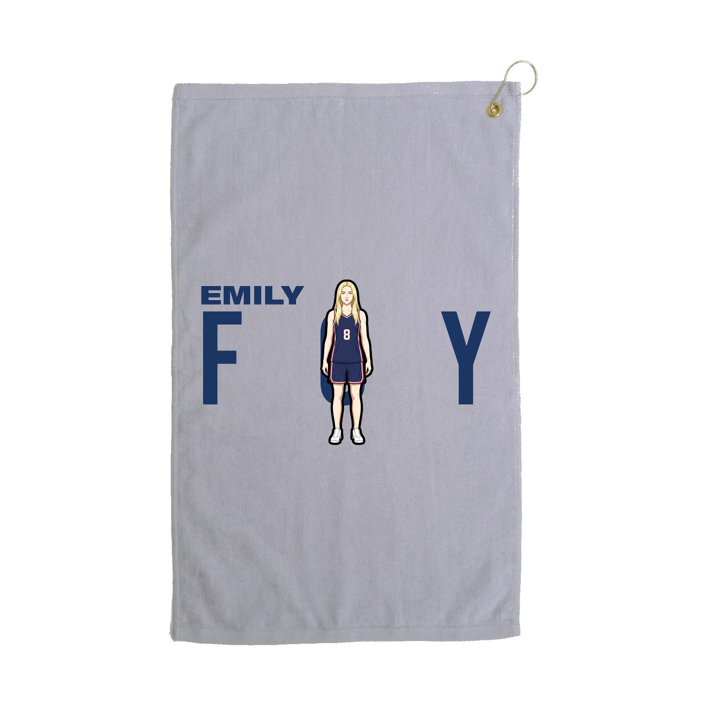 Golf Towel — Player Name in Grey