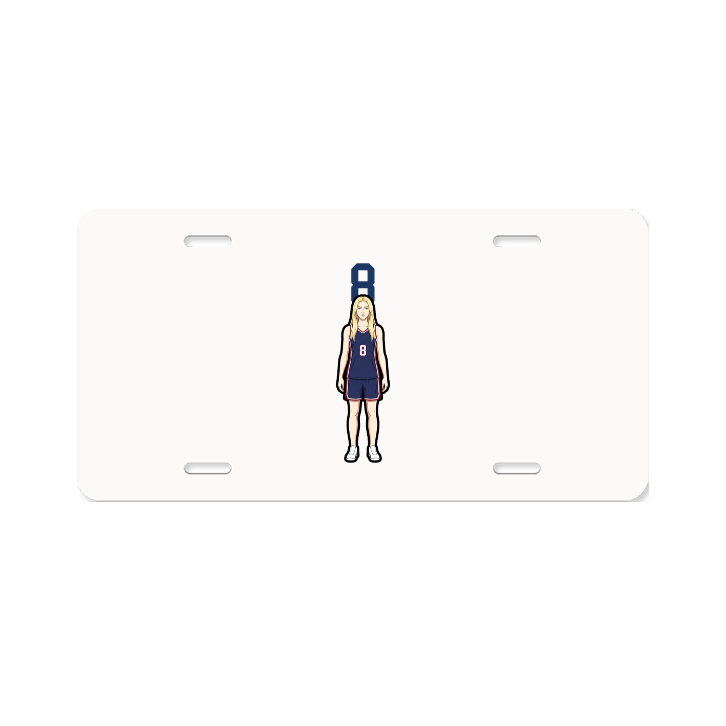 License Plate — Number Top in Classic