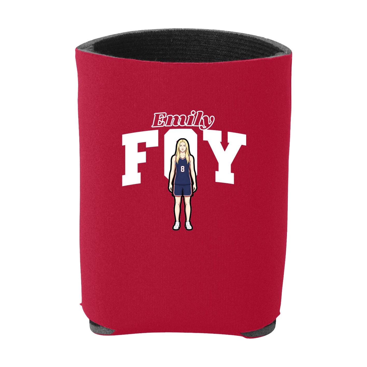 Can Holder — Name Arch in Red