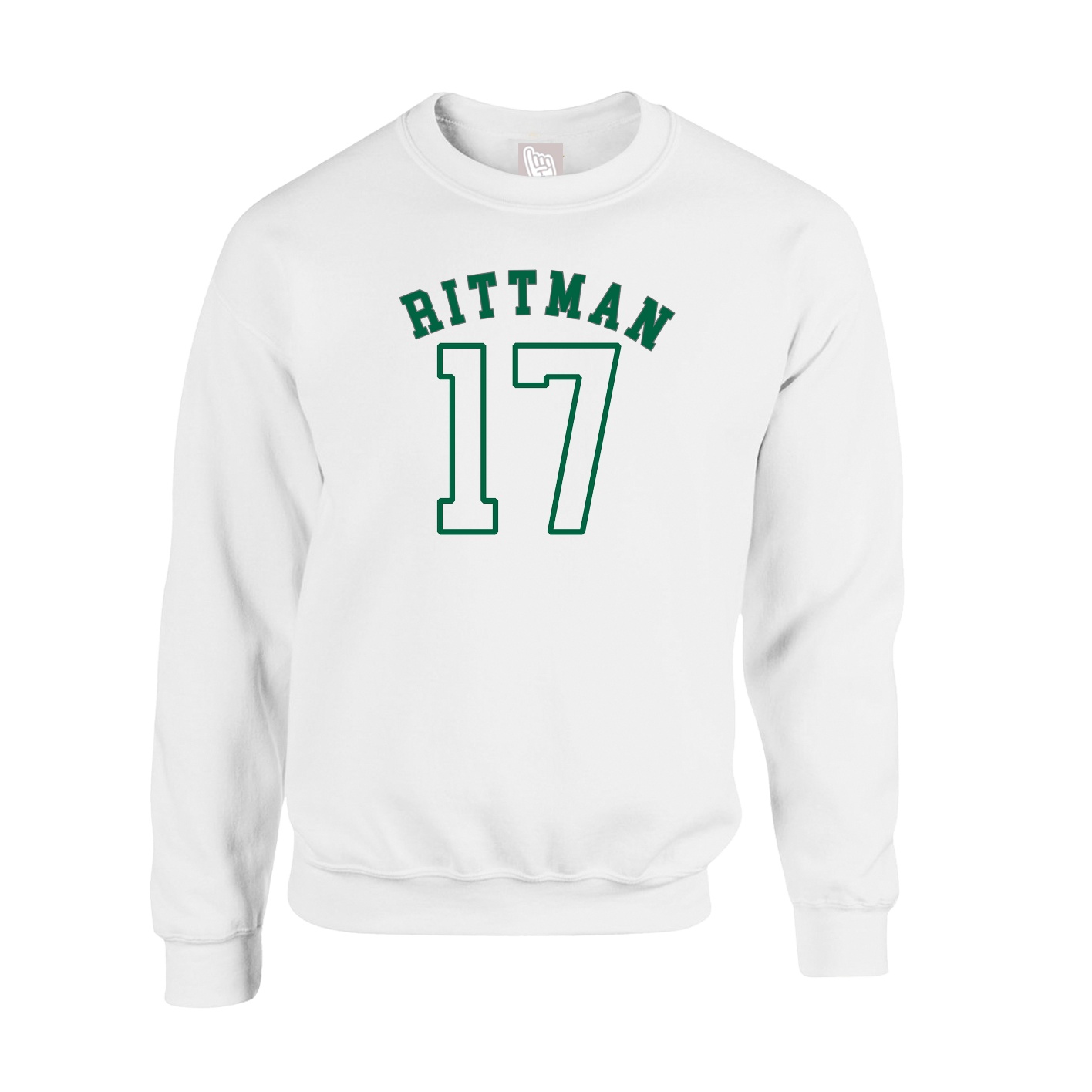 Fleece Crew — Shirsey Arch in White