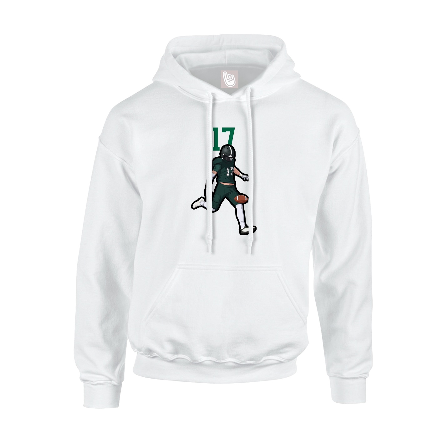 Hoodie — Number Top in White