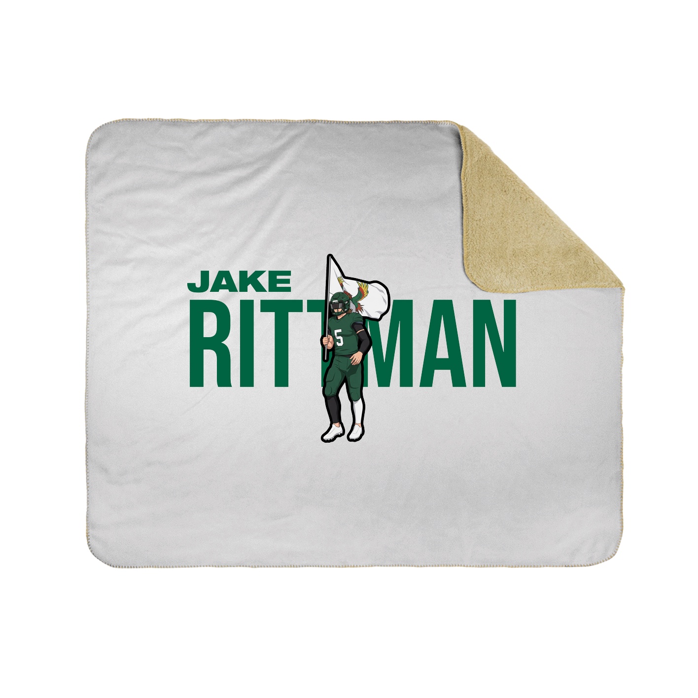 Throw Blanket — Player Name in White