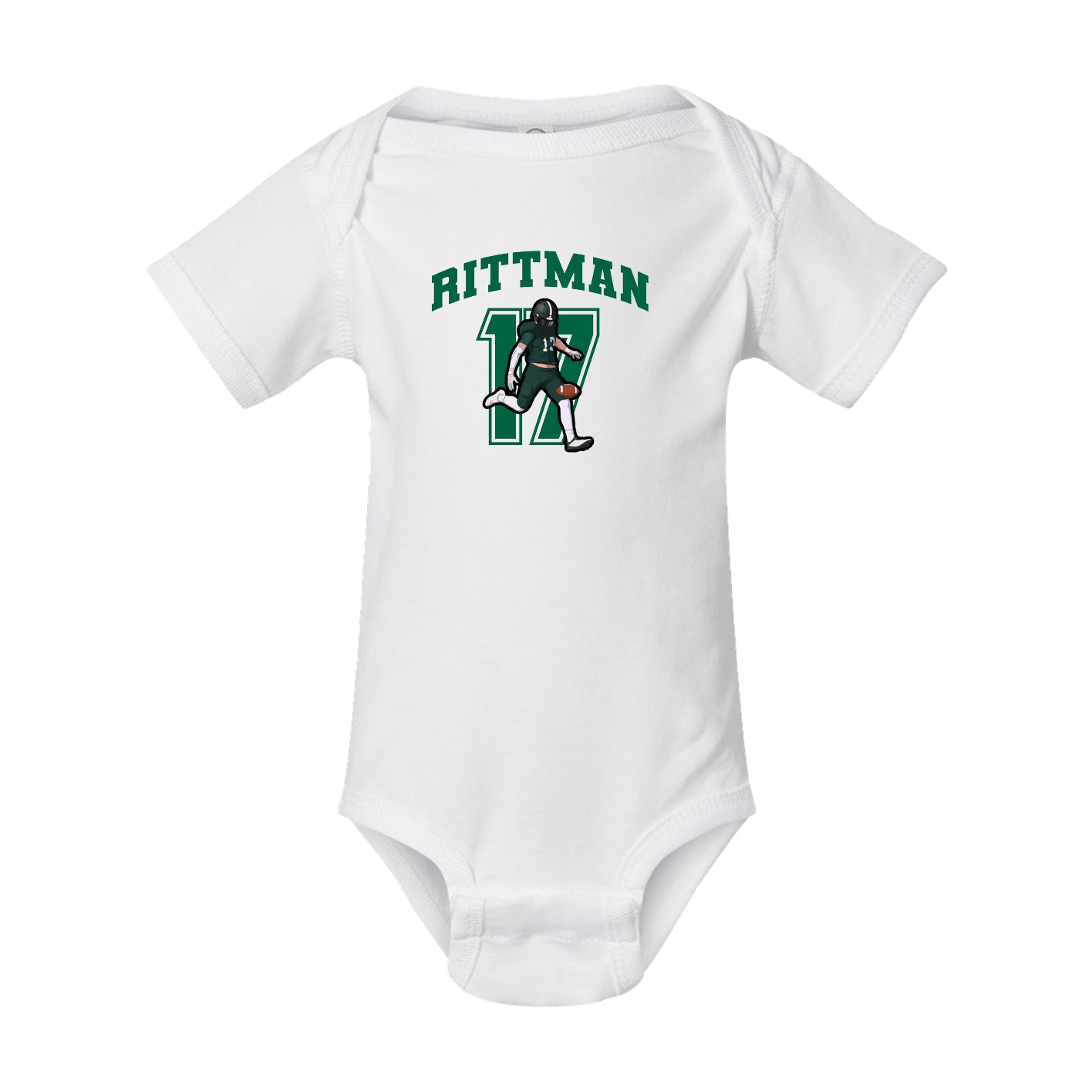 Baby Onesie — Number in White