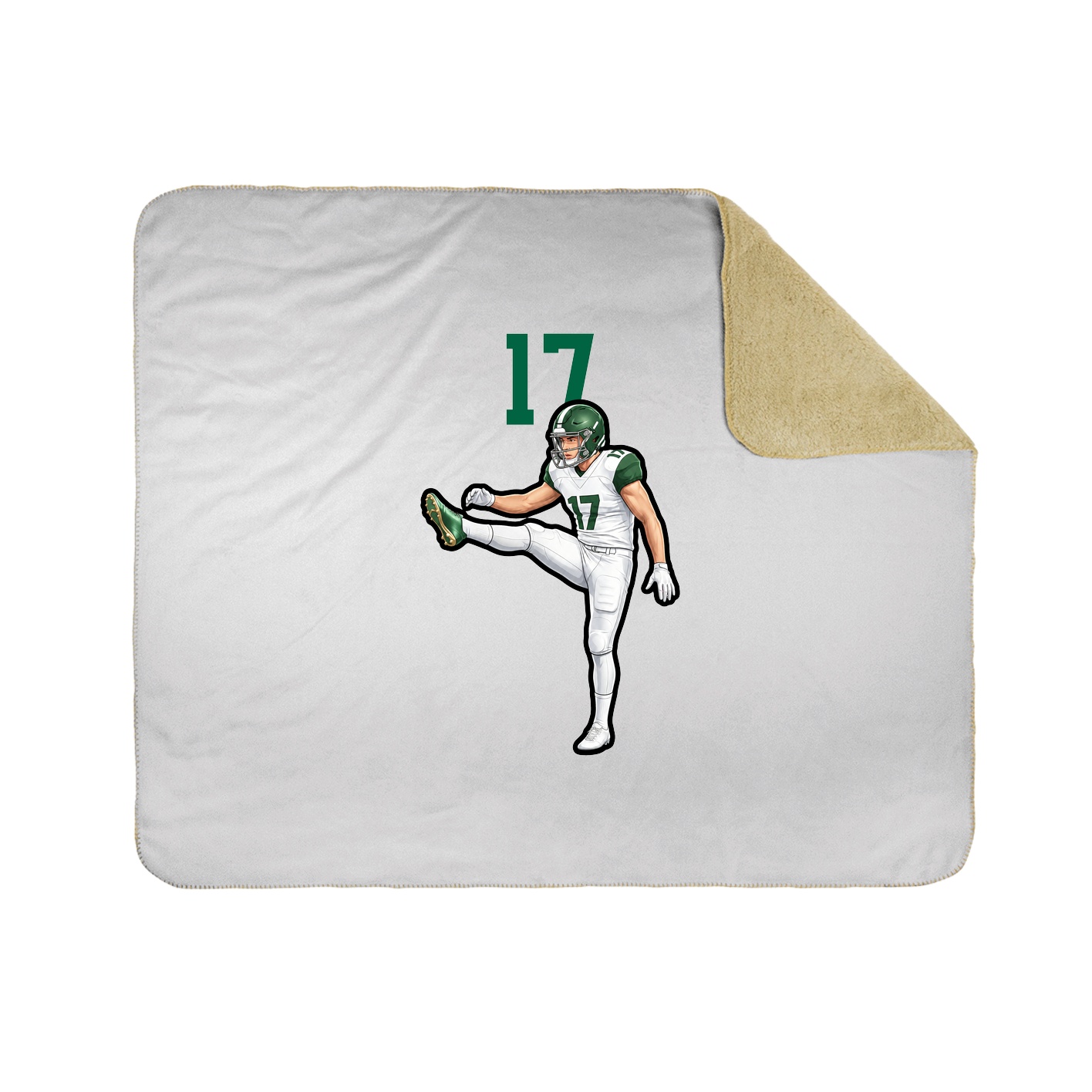 Throw Blanket — Number Top in White