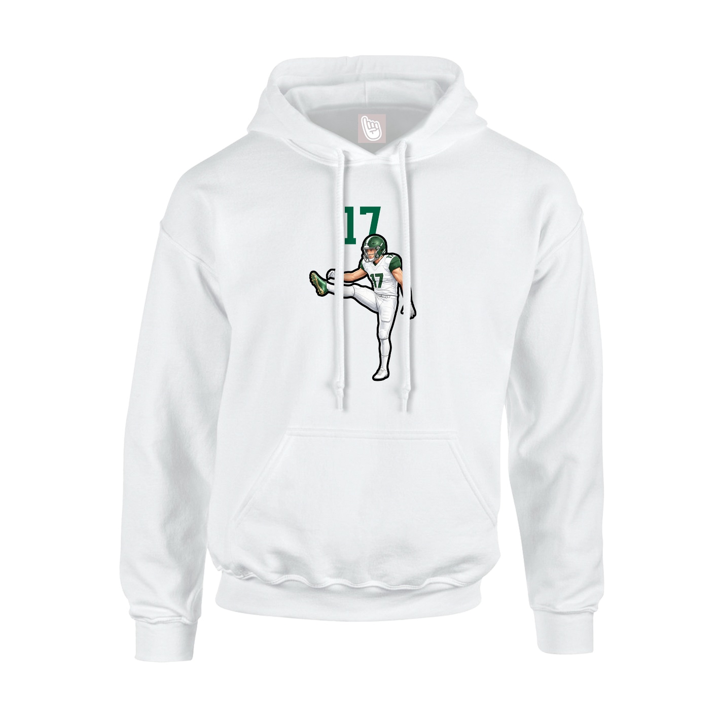 Hoodie — Number Top in White