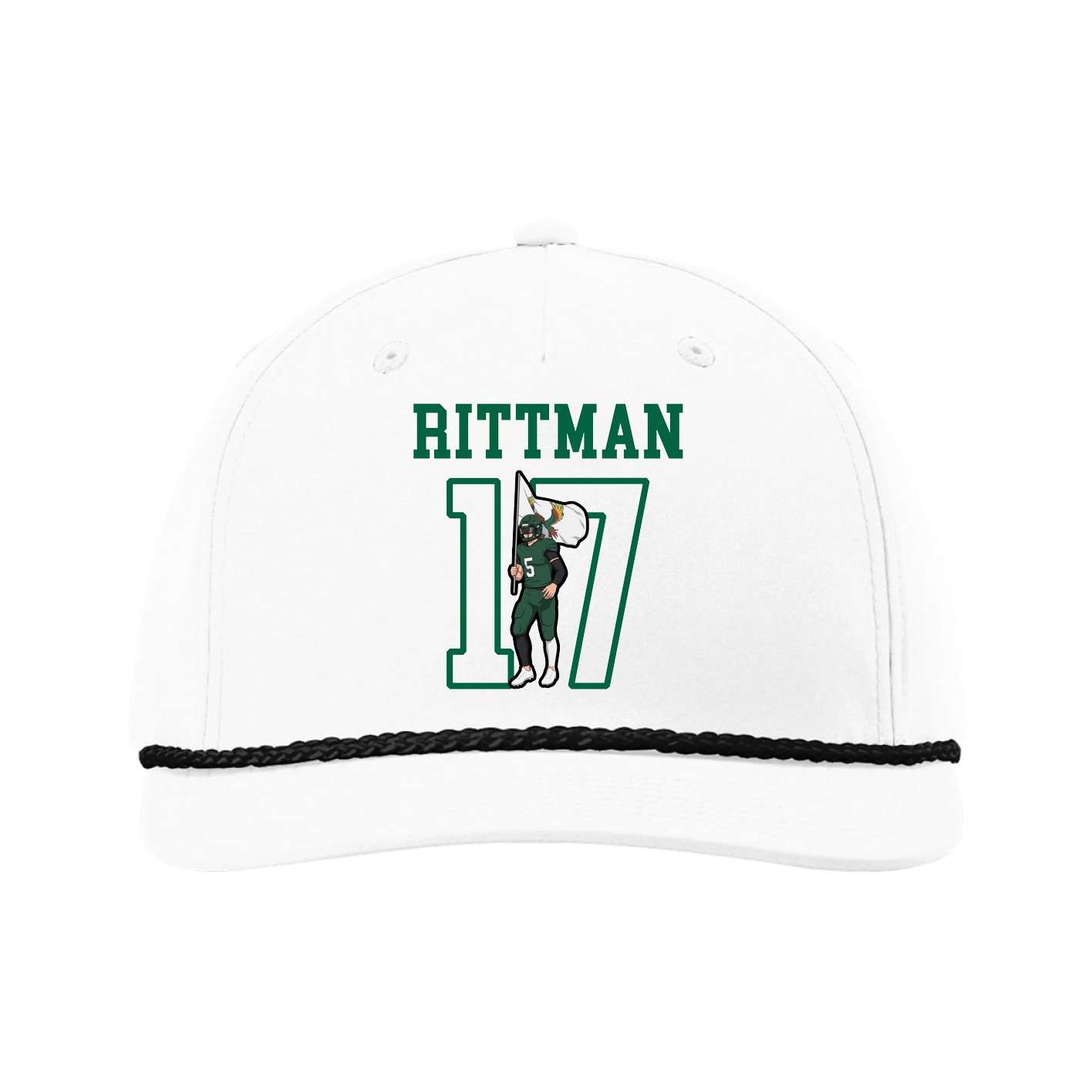 Five-Panel Classic Rope Cap — Shirsey in White