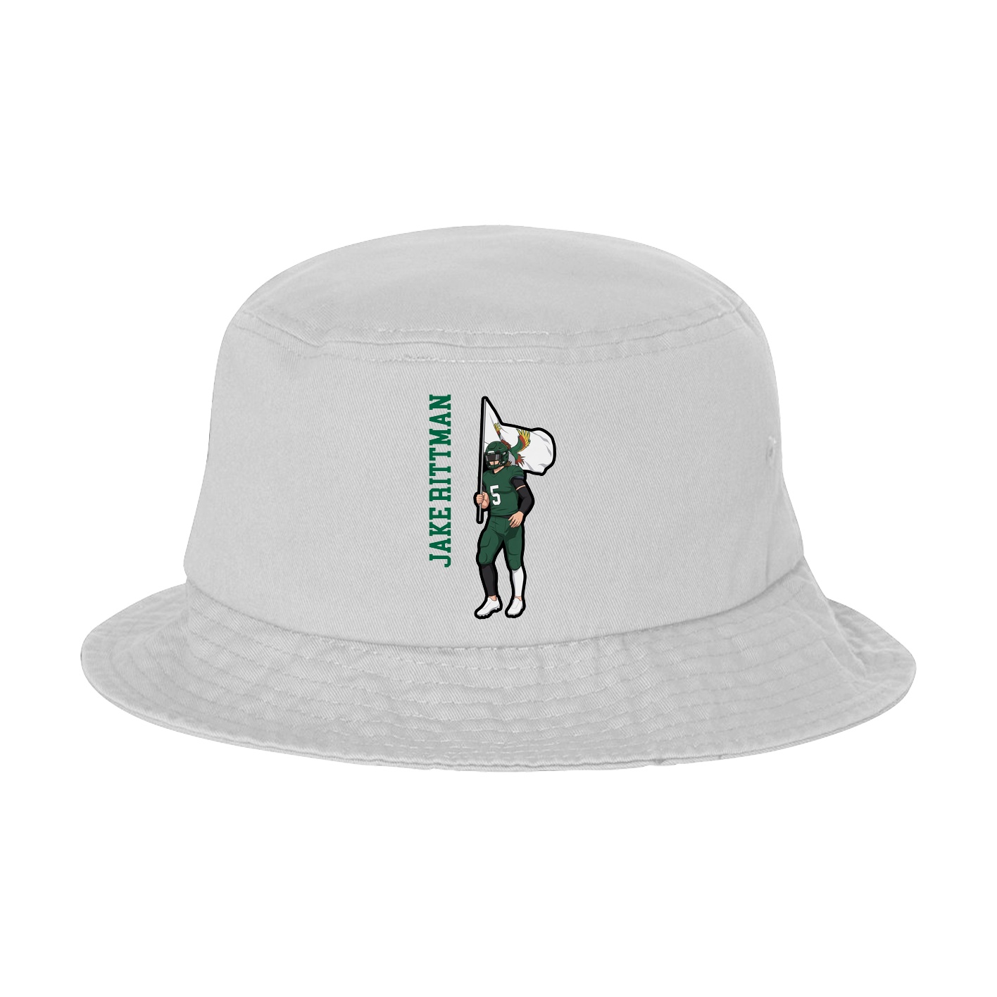 Bucket Cap — Name Vertical in White