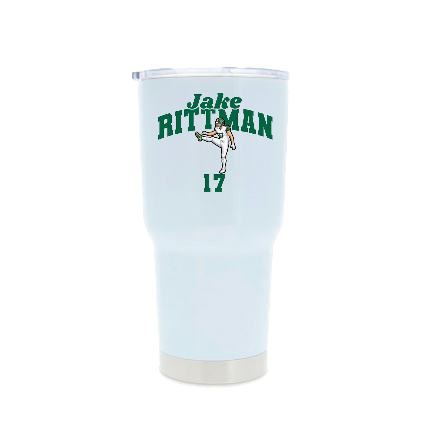 30oz Stainless Steel Tumbler — Signature Arch in White
