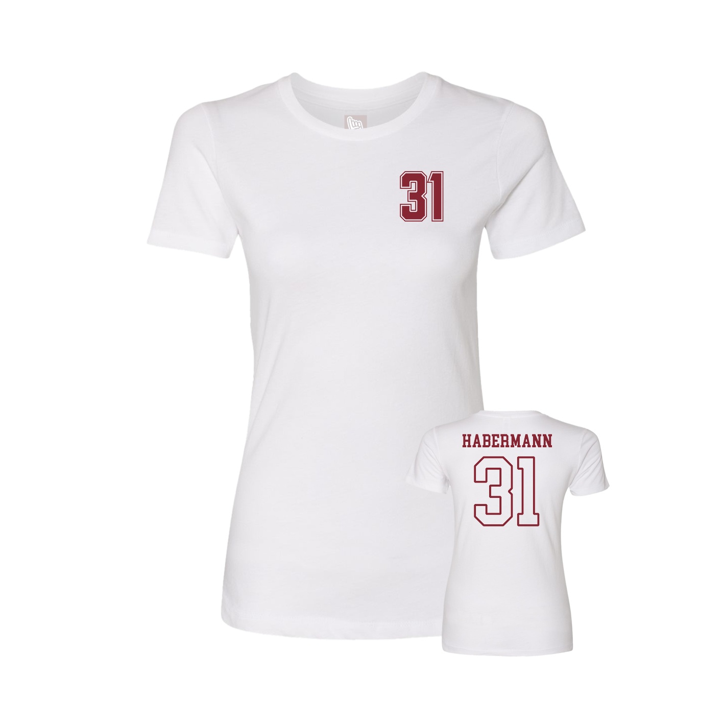 Womens Tee — Chest Back in White
